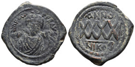(Bronze, 11.66g 27mm)

BYZANTINE EMPIRE….Focas; 602-610 AD. Nicomedia, Follis,