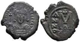 (Bronze, 12.61g 29mm)

BYZANTINE EMPIRE Maurice Tiberius (582-602 AD) Constantinople