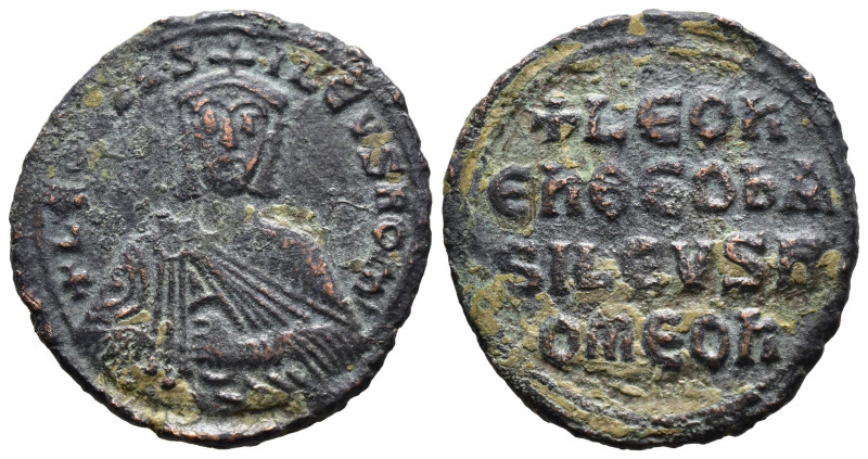 (Bronze, 6.01g 27mm)

BYZANTINE EMPIRE. Leo VI, 886-912. Æ follis.Constantinop...