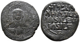 (Bronze, 10.88g 30mm)

BYZANTINE EMPIRE. Temp. Constantine VIII-Basil II. Circa 1020-1028. Æ follis