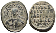 (Bronze, 12.12g 31mm)

BYZANTINE EMPIRE. Temp. Constantine VIII-Basil II. Circa 1020-1028. Æ follis