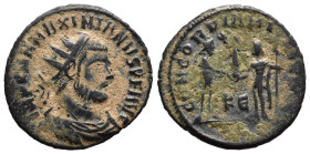 (Bronze, 2.50g 20mm)

Maximianus, 286-305.Cyzicus