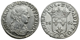 (Silver, 2.18g 20mm)

FRANKREICH.
Dombes.
Anna Maria Luisa di Borbone 1650-1693
