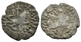 (Silver, 1.10g 17mm)

Cilician Armenia. Levon II AR 1/2 Tram. 1270-1289