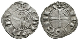 (Silver, 0.76g 19mm)

CRUSADERS, Antioch. Bohémond III. 1163-1201. BI Denier