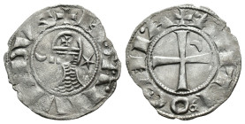 (Silver, 0.81g 18mm)

CRUSADERS, Antioch. Bohémond III. 1163-1201. BI Denier