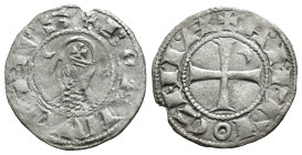 (Silver, 0.75g 17mm)

CRUSADERS, Antioch. Bohémond III. 1163-1201. BI Denier