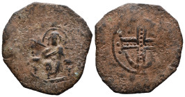 (Bronze, 3.79g 28mm)

Byzantine

Theodore Gabras, Duke of Trebizond, circa late 1080s-1098. Follis Trebizond, circa 1092-1098. Christ, nimbate, se...