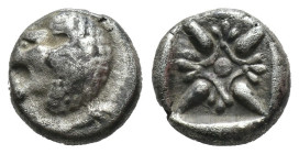 (Silver, 1.04g 9mm)

IONIA, Miletos. ca. 480-450 BC. AR Obol