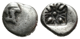 (Silver, 0.82g 10mm)

IONIA, Miletos. ca. 480-450 BC. AR Obol