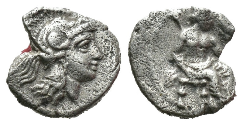 (Silver, 0.68g 10mm)

CILICIA, Uncertain. 4th Century BC. Obol.
Laureate head...