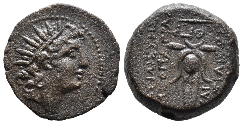 (Bronze, 6.01g 18mm)

Kleopatra Thea und Antiochos VIII. Epiphanes (125 - 121 ...