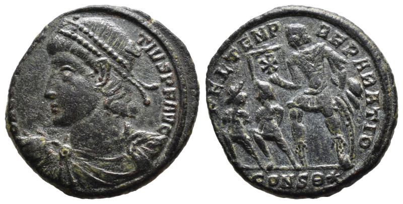 (Bronze, 4.24g 21mm)

Constantius II, 337-361. Follis