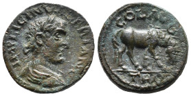 (Bronze, 6.55g 21mm)

Gallienus, 253-268
Æs, Alexandria Troas