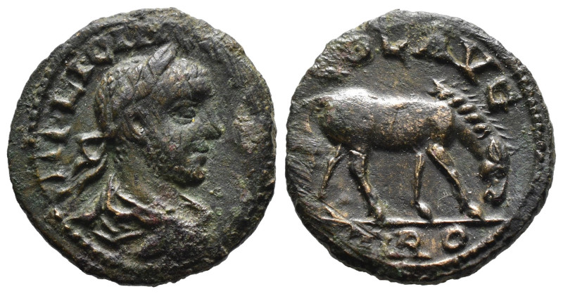 (Bronze, 5.61g 21mm)

Gallienus, 253-268
Æs, Alexandria Troas