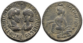 (Bronze, 21.43g 29mm)

Gordian III and Tranquillina Æ31 of Singara, Mesopotamia. AD 238-244