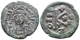 (Bronze, 10.00g 28mm)

BYZANTINE EMPIRE.

Justinian I. 527-565. Æ half follis