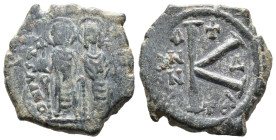 (Bronze, 6.24g 21mm)

BYZANTINE EMPIRE...

Justin II and Sophia; 565-578
