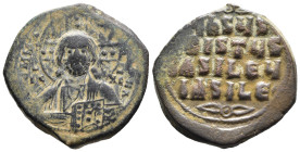 (Bronze, 10.92g 28mm)

BYZANTINE EMPIRE. Temp. Constantine VIII-Basil II.

Circa 1020-1028. Æ follis