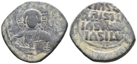 (Bronze, 11.48g 29mm)

BYZANTINE EMPIRE. Temp. Constantine VIII-Basil II.

Circa 1020-1028. Æ follis