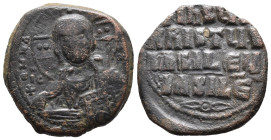 (Bronze, 9.19g 25mm)

BYZANTINE EMPIRE. Temp. Constantine VIII-Basil II.

Circa 1020-1028. Æ follis