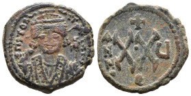 (Bronze, 6.85g 23mm)

BYZANTINE EMPIRE….

Tiberius II Constantine, (578 - 582 AD) Constantinople