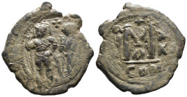 (Bronze, 10.91g 31mm)

Byzantine Coin

HERACLIUS, with HERACLIUS CONSTANTINE (610-641). Follis. Constantinople.