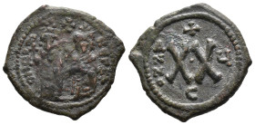 (Bronze, 5.69g 21mm)

BYZANTINE EMPIRE

Phocas, with Leontia, 602-610. Half Follis