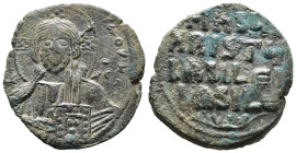 (Bronze, 8.61g 27mm)

BYZANTINE EMPIRE. Temp. Constantine VIII-Basil II.

Circa 1020-1028. Æ follis