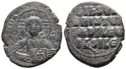 (Bronze, 10.44g 28mm)

BYZANTINE EMPIRE. Temp. Constantine VIII-Basil II.

Circa 1020-1028. Æ follis