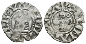 (Silver, 0.85g 18mm)

France, Dauphine-Valence (bishopric). Anonymous. 13th century BI denier.