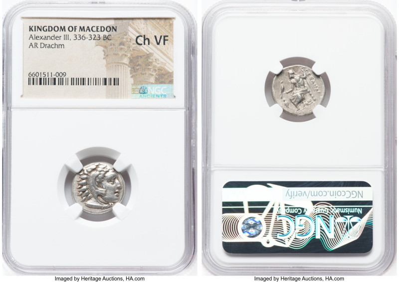 MACEDONIAN KINGDOM. Alexander III the Great (336-323 BC). AR drachm (16mm, 5h). ...