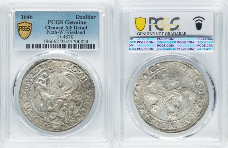 West Friesland. Provincial Lion Daalder 1646 XF Details (Cleaned) PCGS, KM14.2, ...