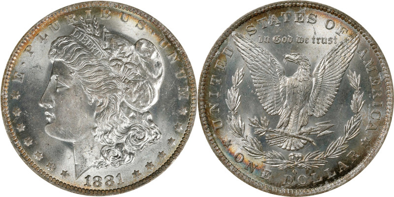 1881-O Morgan Silver Dollar. MS-64 (NGC). OH Generation 4.0.
Damage to the NGC ...