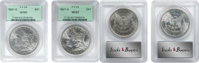 Lot of (2) 1881-Dated Morgan Silver Dollars. MS-63 (PCGS). OGH Generation 3.1.
Included are: 1881-O; and 1881-S.

Estimate: $0.00- $0.00