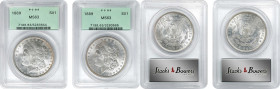 Lot of (2) 1889 Morgan Silver Dollars. MS-63 (PCGS). OGH Generation 3.1.
PCGS# 7188. NGC ID: 2558.

Estimate: $0.00- $0.00