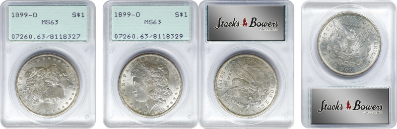 Lot of (2) 1899-O Morgan Silver Dollars. MS-63 (PCGS). OGH Generation 1.2.
PCGS...