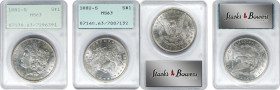 Lot of (2) Early Date San Francisco Mint Morgan Silver Dollars. MS-63 (PCGS). OGH Generation 1.2.
Included are: 1881-S; and 1882-S.

Estimate: $0.0...