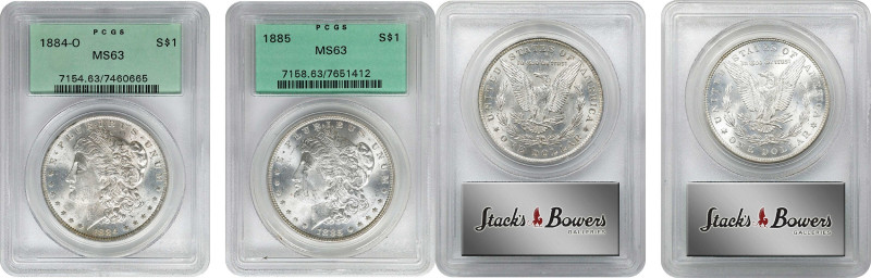 Lot of (2) 1880s Morgan Silver Dollars. MS-63 (PCGS). OGH Generation 3.1.
Inclu...