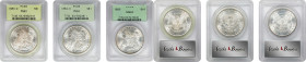 Lot of (3) Early Date Morgan Silver Dollars. MS-63 (PCGS). OGH.
Included are: 1883-O, Generation 3.0; 1884-O, Generation 3.0; and 1885, Generation 3....