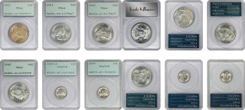 Lot of (6) 20th Century Silver Type Coins. (PCGS). OGH Generation 1.2.
Included...