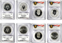 Complete 2014-Dated Kennedy Half Dollar 50th Anniversary Set. High Relief. Silver. First Strike. John F. Kennedy Facsimile Signature. (PCGS).
All exa...