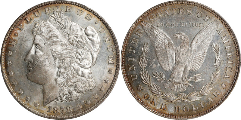 1878 Morgan Silver Dollar. 7/8 Tailfeathers. Weak. MS-63 (PCGS).
PCGS# 7070.
...