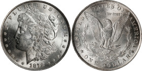 1878 Morgan Silver Dollar. 7 Tailfeathers. Reverse of 1879. MS-62 (PCGS).
PCGS# 7076. NGC ID: 253L.

Estimate: $0.00- $0.00