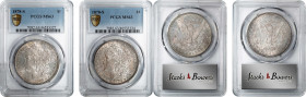 Lot of (2) 1878-S Morgan Silver Dollars. MS-63 (PCGS).
PCGS# 7082. NGC ID: 253R.

Estimate: $0.00- $0.00