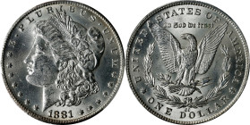 1881-CC Morgan Silver Dollar. MS-62 (PCGS).
PCGS# 7126. NGC ID: 2547.

Estimate: $0.00- $0.00