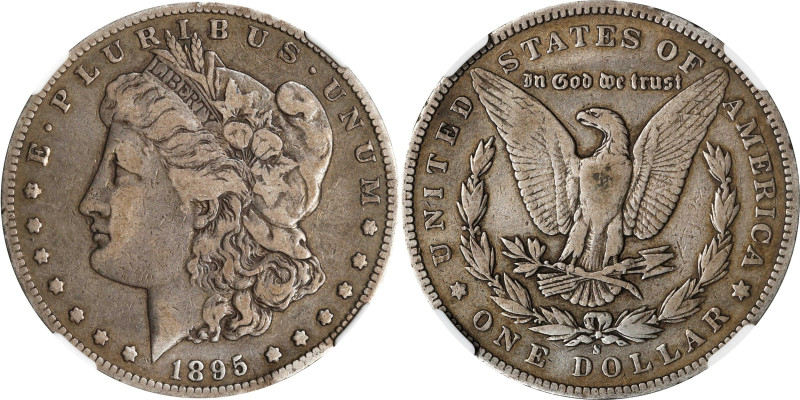 1895-S/S Morgan Silver Dollar. VAM-3. Hot 50 Variety. Repunched Mintmark. Fine D...