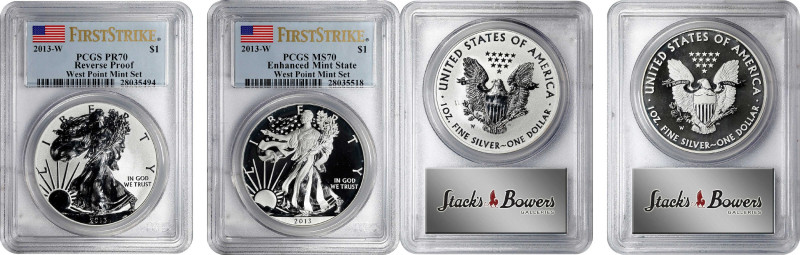 Complete 2013-W Silver Eagle West Point Mint Set. First Strike. (PCGS).
Both ex...