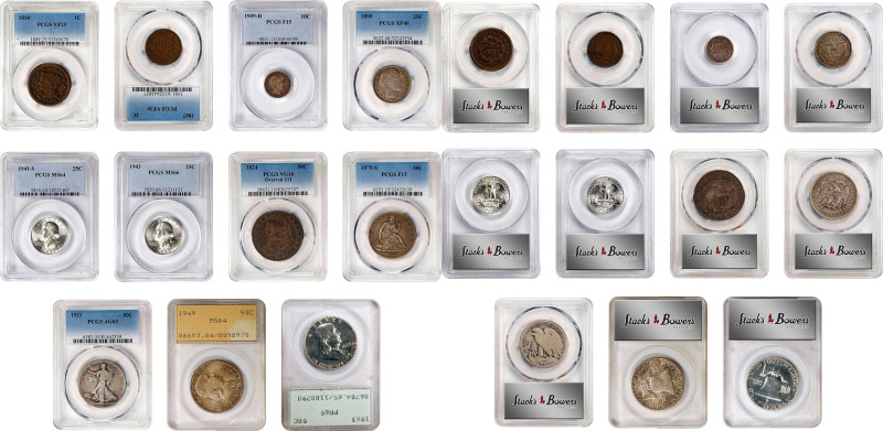 Lot of (11) 19th and 20th Century Type Coins. (PCGS).
Included are: Large Cent:...