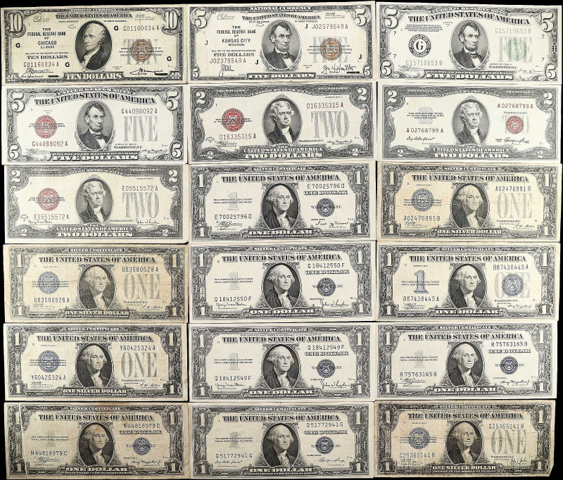 Lot of (18). 1928A-53 $1, $2, $5 & $10 Mixed Small Size. Fine to Uncirculated.
...